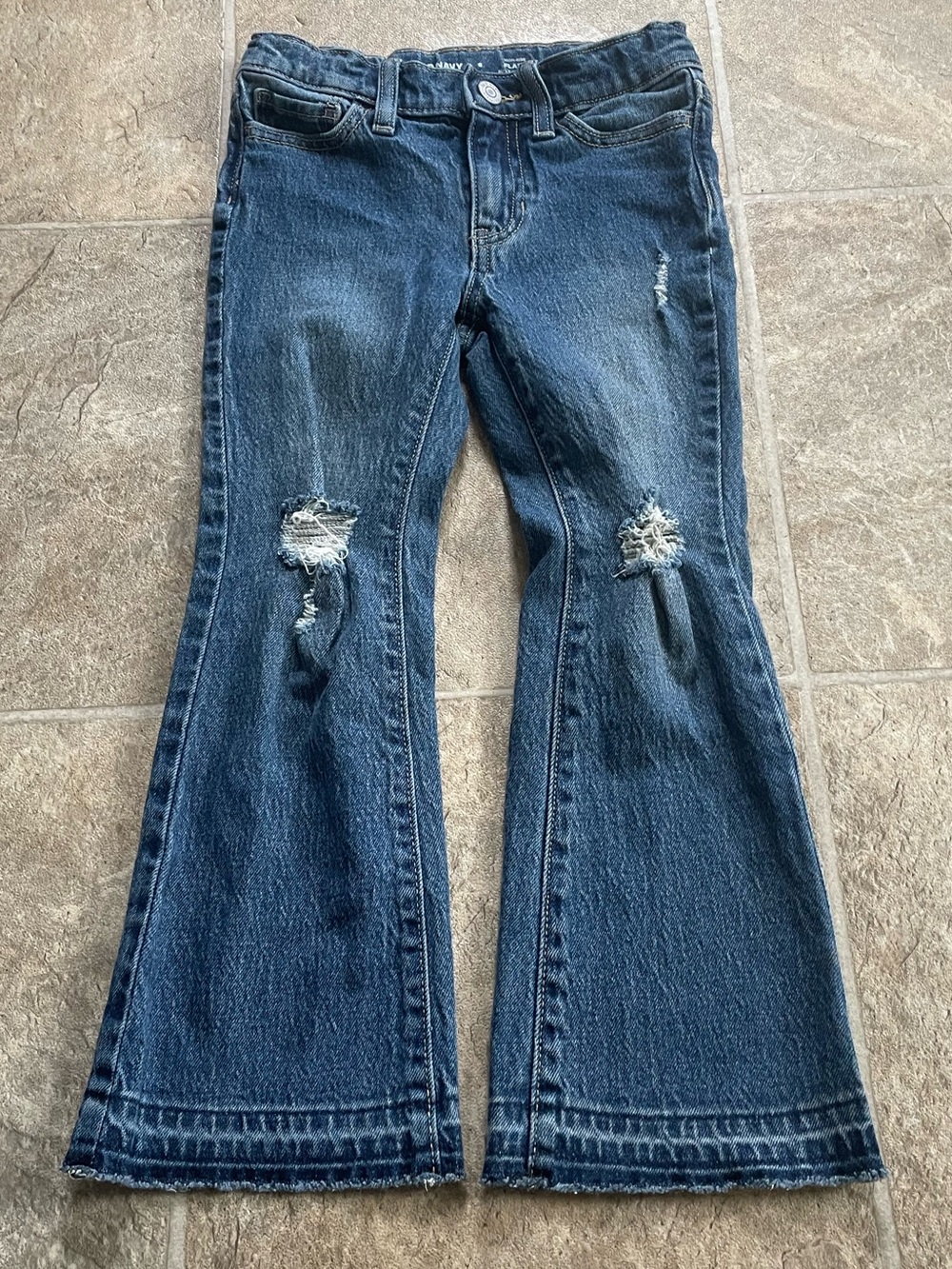 Old Navy Distressed Flare Jeans